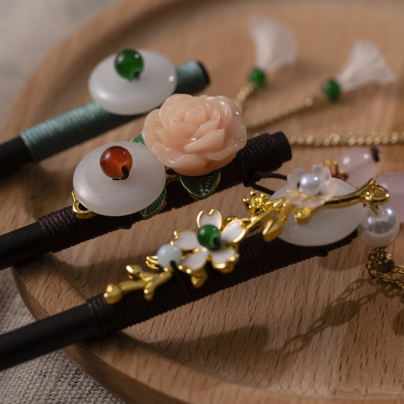 1Pc Wooden Hairpin Headdress f - огляд і ціна Hair Fork Stick