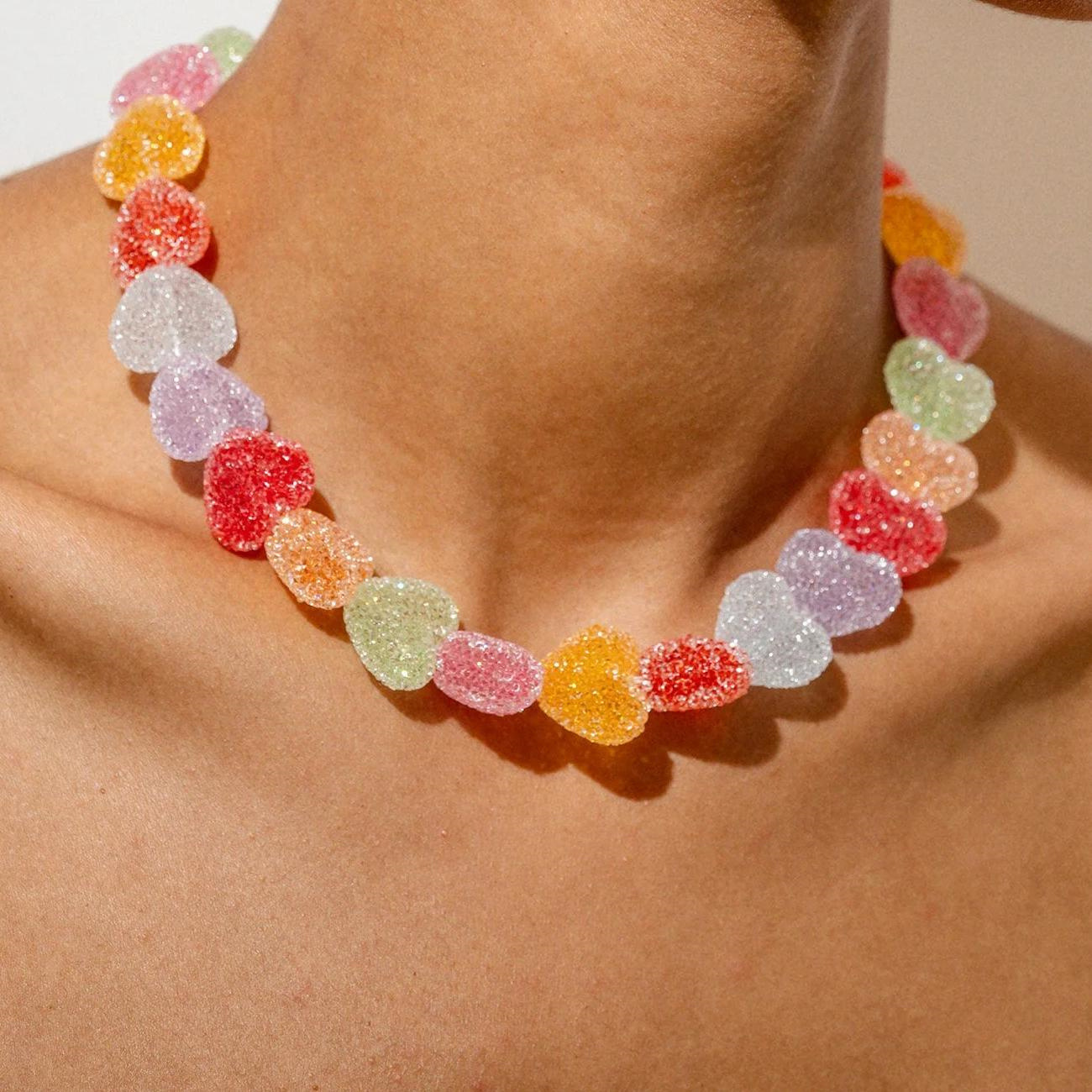 Colorful Heart Resin Necklace  - огляд і ціна Resin Bangle Bracelet
