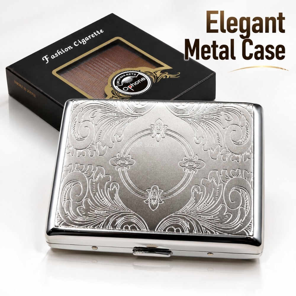 Stainless Steel Cigarette Box  - огляд і ціна Woman Accessory