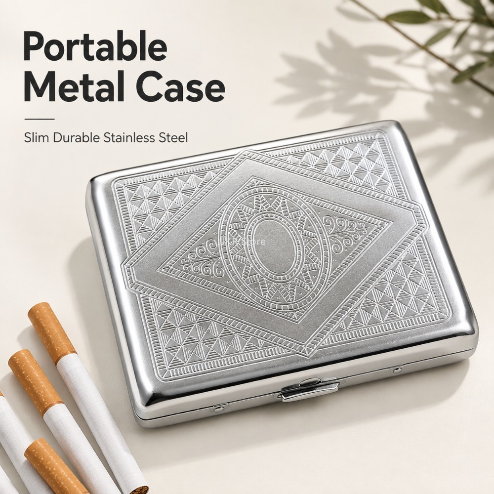 Stainless Steel Cigarette Box  - огляд і ціна Woman Accessory