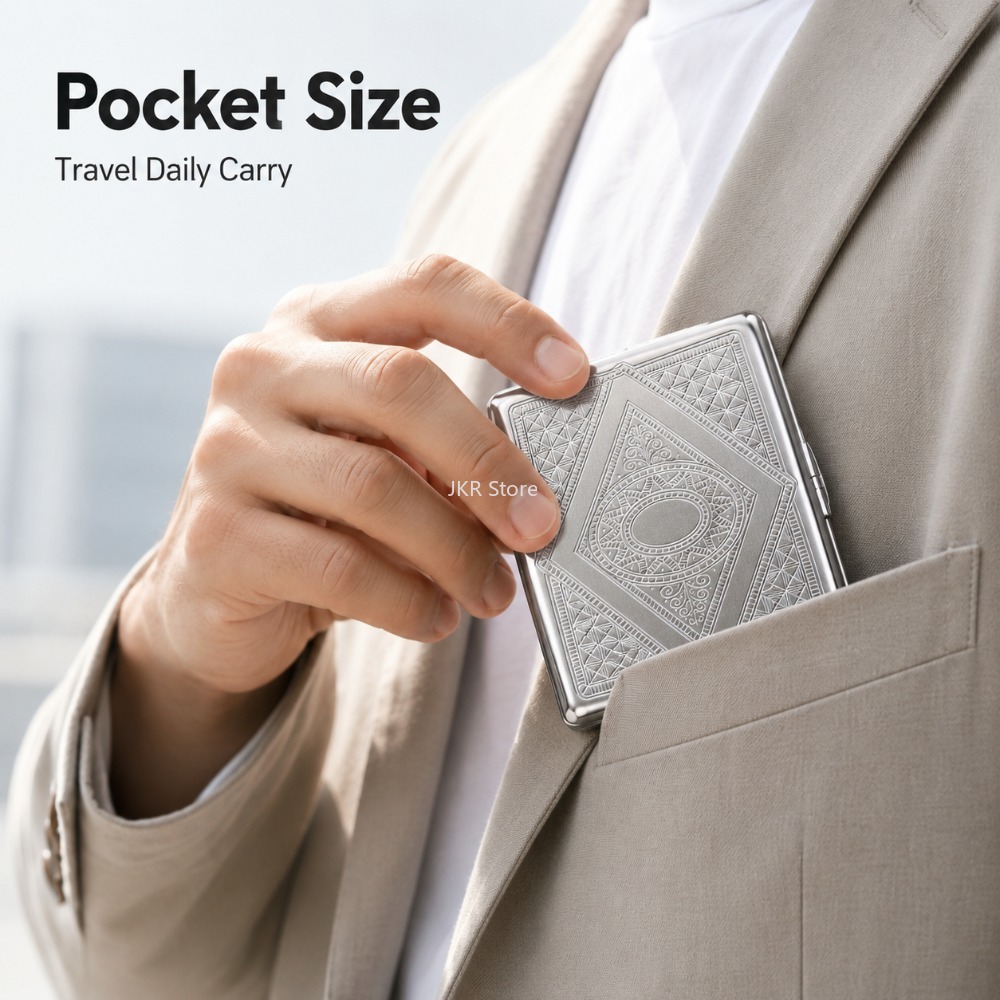 Stainless Steel Cigarette Box  - огляд і ціна Woman Accessory