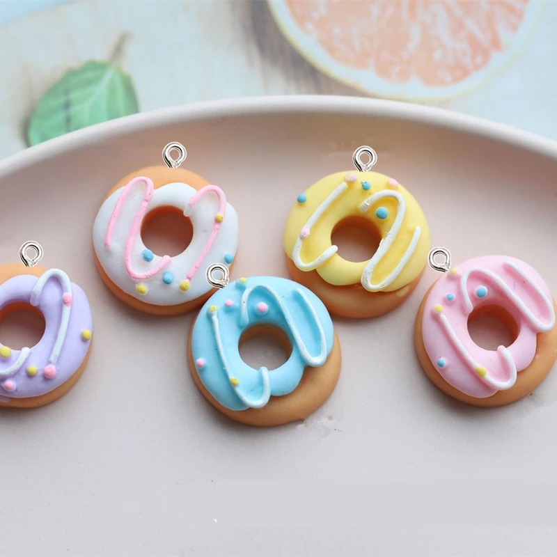 10Pcs Kawaii Color Donut Resin - огляд і ціна Resin Bangle Bracelet