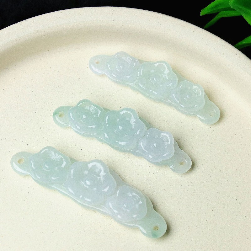 1pc Natural Jadeite Emerald Fl - огляд і ціна Woman Accessory