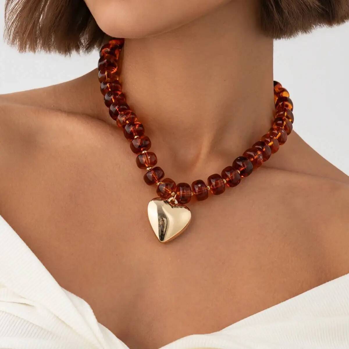 SHIXIN Trendy Amber Acrylic Re - огляд і ціна Resin Bangle Bracelet