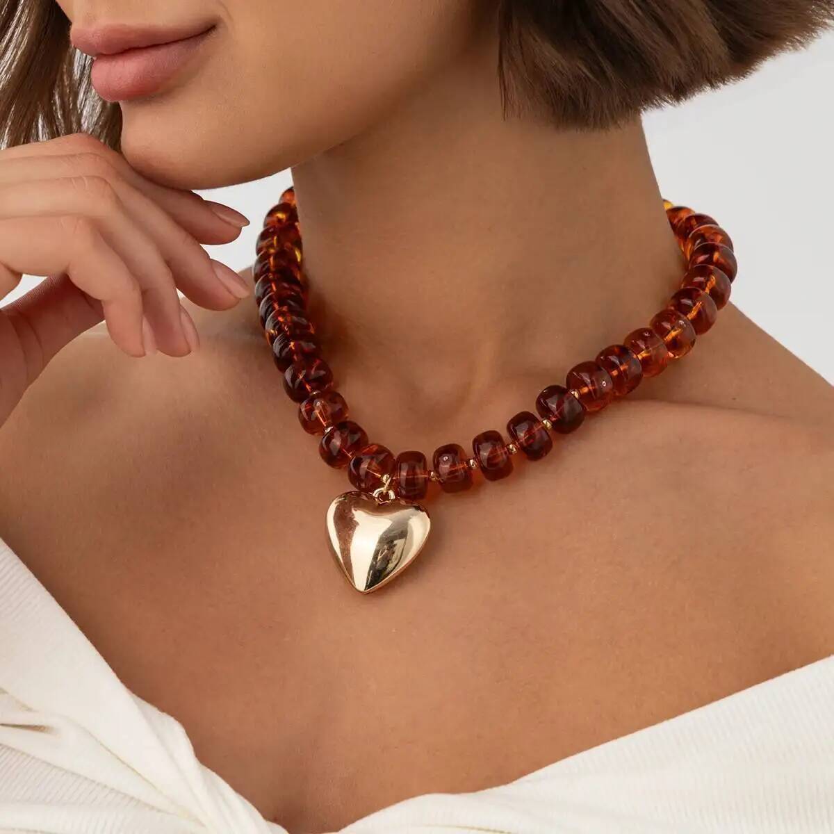 SHIXIN Trendy Amber Acrylic Re - огляд і ціна Resin Bangle Bracelet