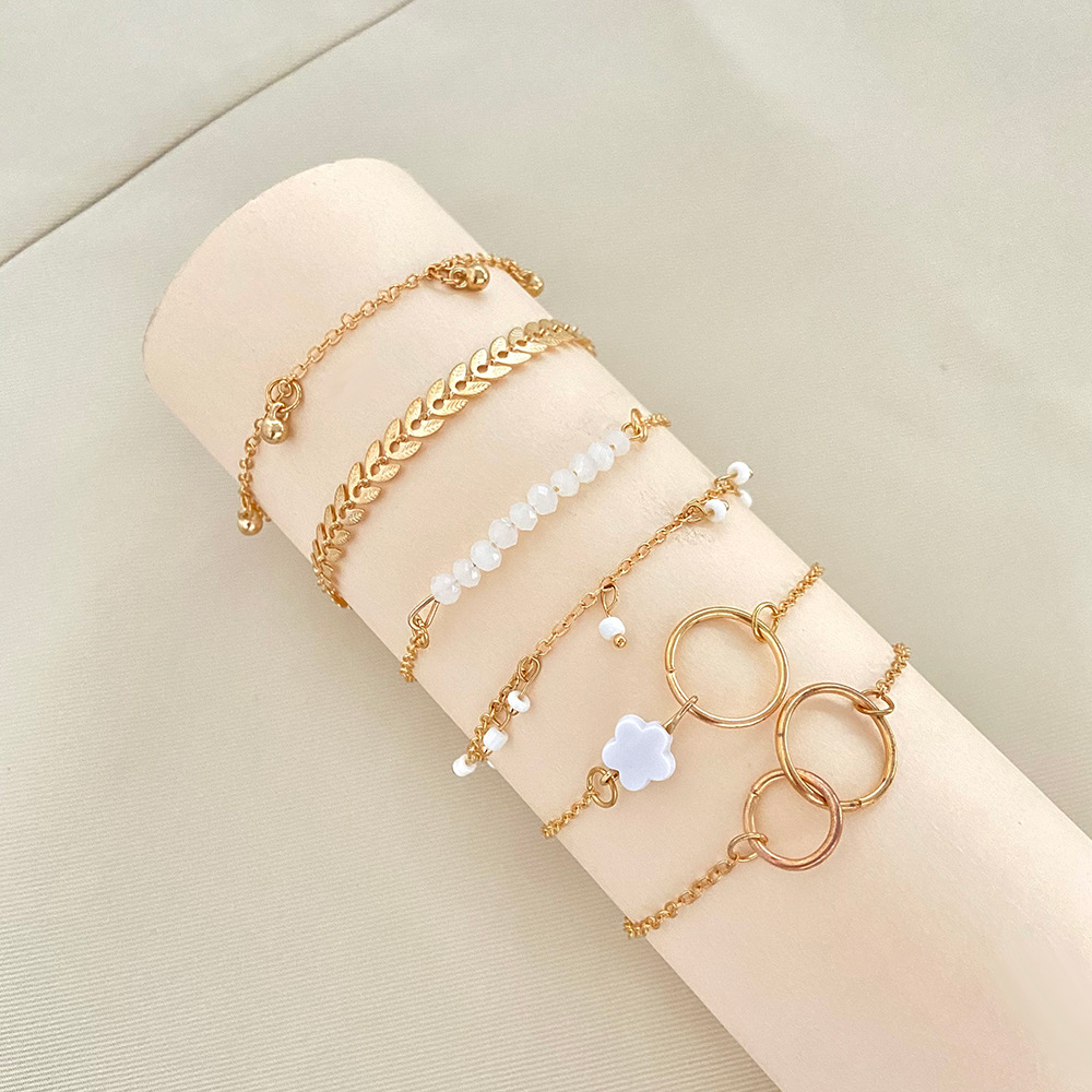 6 Piece Set Gold color Geometr - огляд і ціна Resin Bangle Bracelet