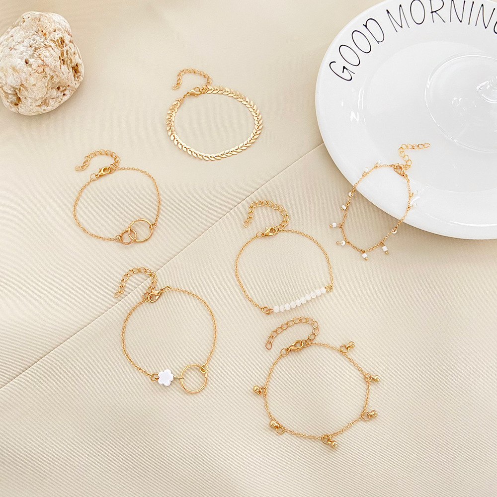 6 Piece Set Gold color Geometr - огляд і ціна Resin Bangle Bracelet