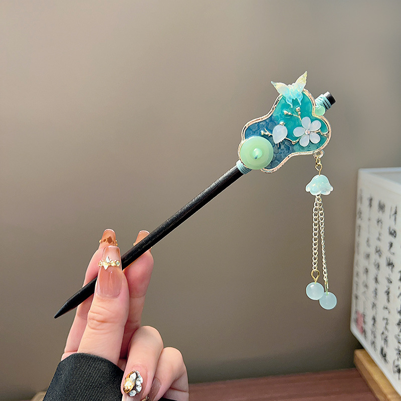Classic Tassel Hair Stick Blac - огляд і ціна Hair Fork Stick
