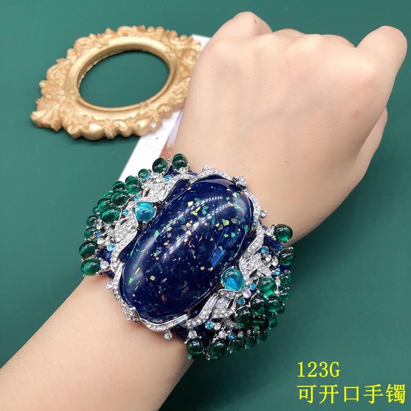 Luxury Vintage Chunky Beaded B - огляд і ціна Resin Bangle Bracelet