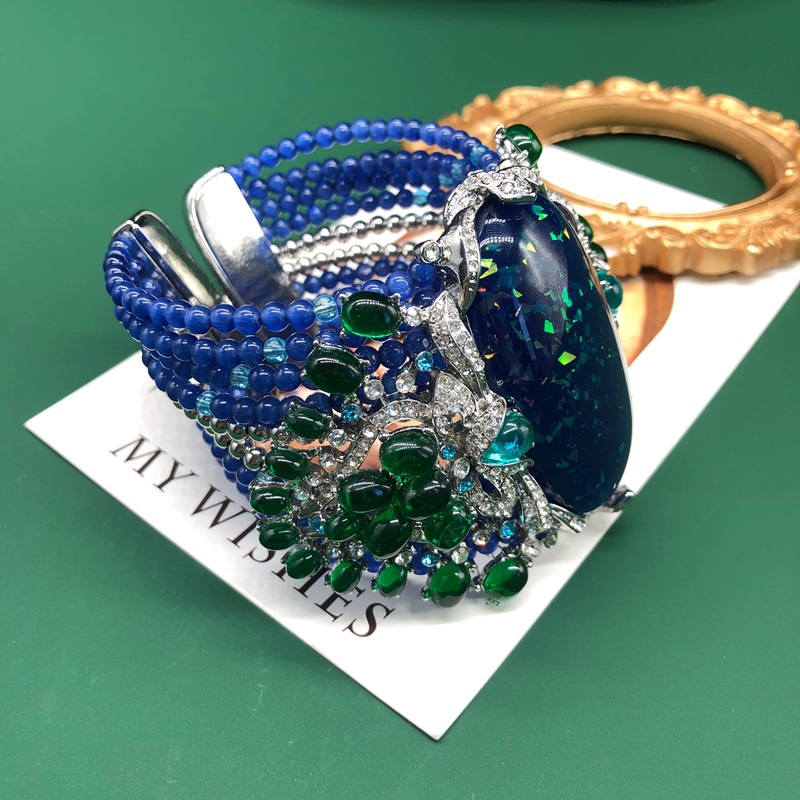 Luxury Vintage Chunky Beaded B - огляд і ціна Resin Bangle Bracelet