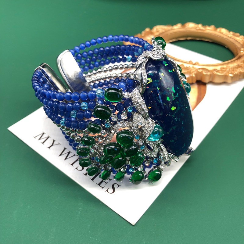 Luxury Vintage Chunky Beaded B - огляд і ціна Resin Bangle Bracelet